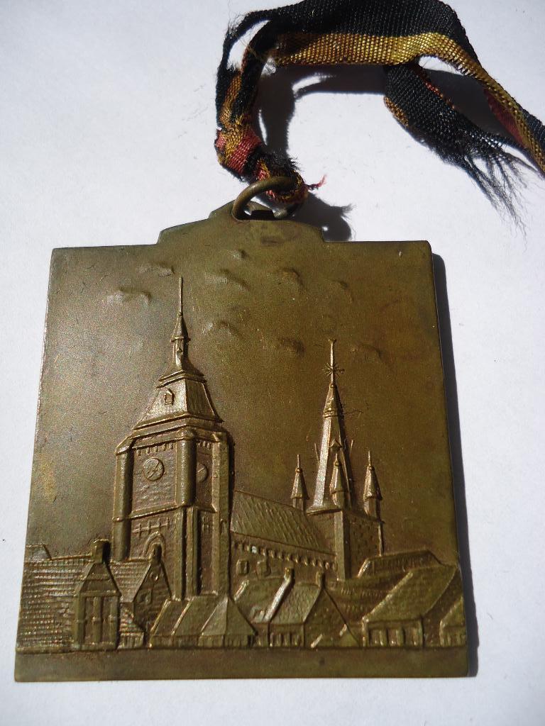 Bronzen plaquette van Soignies, Ophalen of Verzenden, Brons