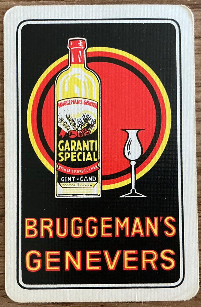 Speelkaart BRUGGEMAN’S GENEVERS, Verzamelen, Speelkaarten, Jokers en Kwartetten, Ophalen of Verzenden, Zo goed als nieuw, Speelkaart(en)