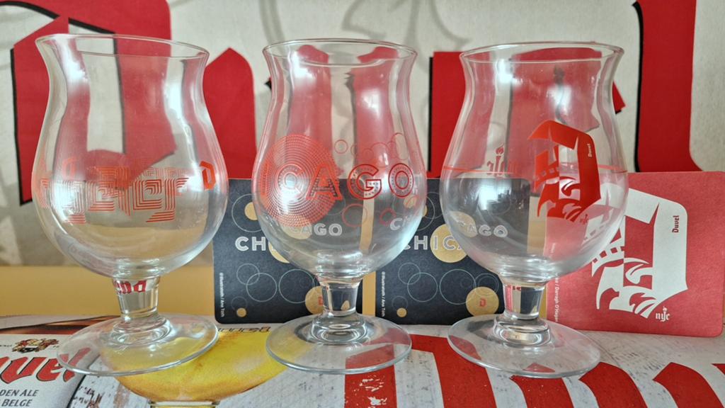 Duvel USA Trio, Verzamelen, Biermerken, Ophalen of Verzenden, Zo goed als nieuw, Glas of Glazen, Duvel
