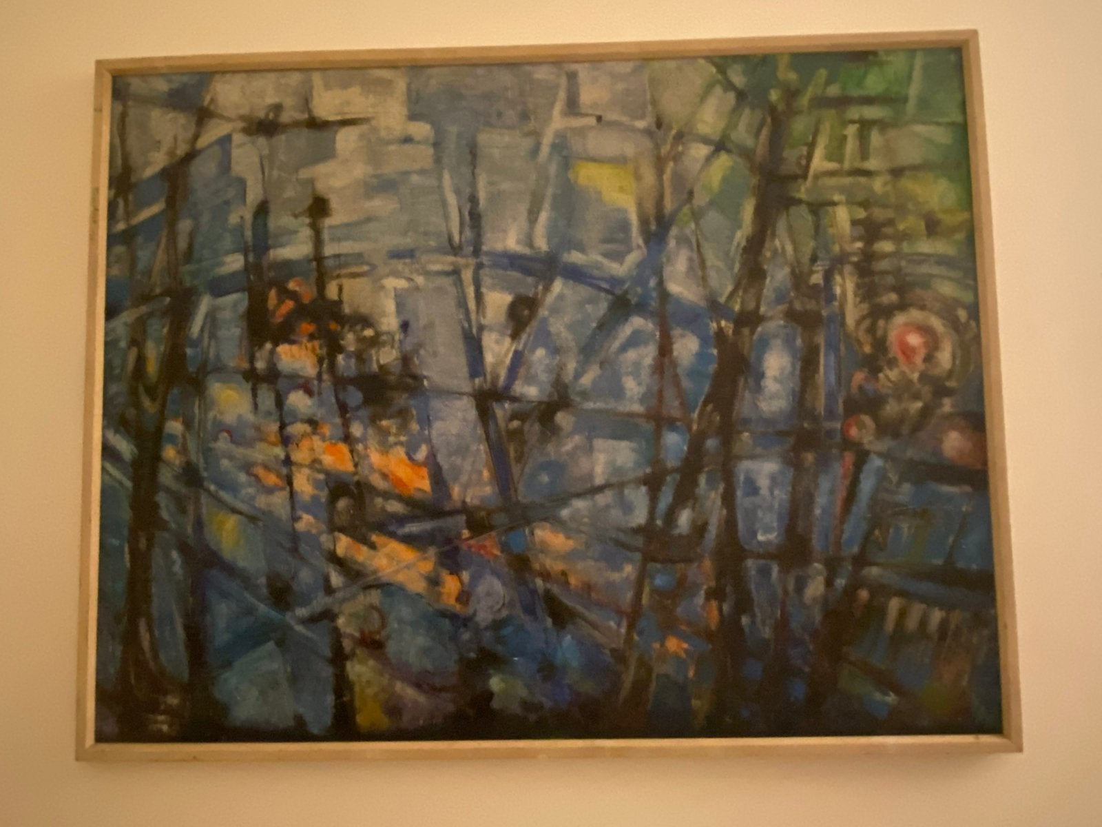 Zicht op Albertkanaal te Hasselt, mix-media, 1969, Ophalen