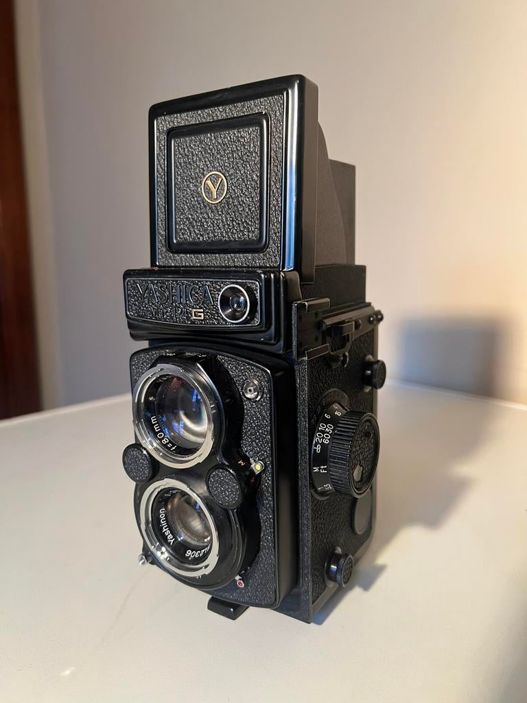 Yashica Mat-124G/complete set/doos, handl, filters,lenzen, Ophalen, Gebruikt, Overige Merken
