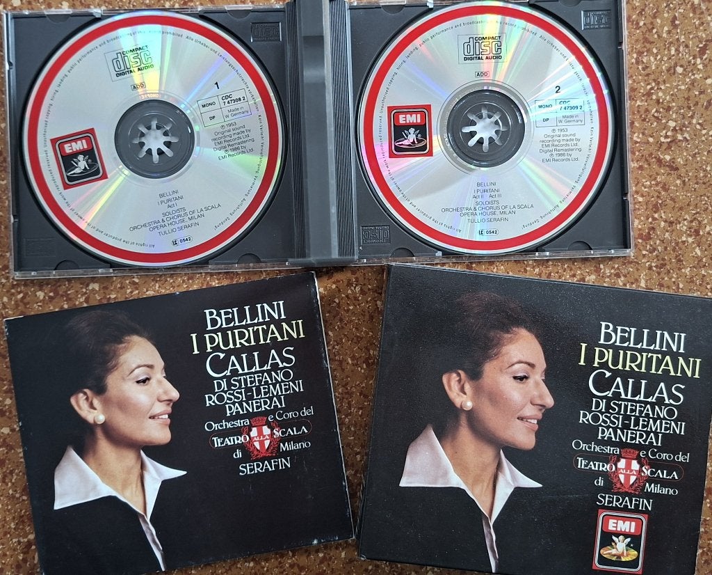 Vincenzo Bellini ‎– I Puritani - (Maria Callas) - dubbel cd, Ophalen of Verzenden, Zo goed als nieuw, Inclusief boekje