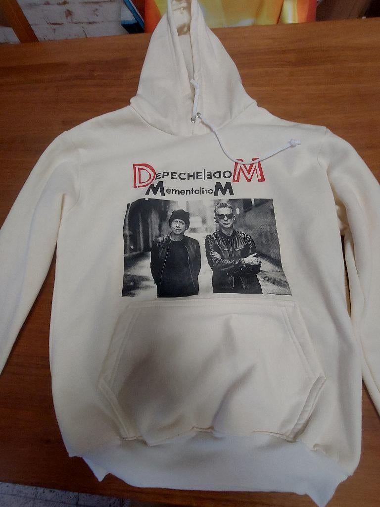 DEPECHE MODE memento mori TOUR HOODED SWEATSHIRT, Ophalen of Verzenden, Zo goed als nieuw, Maat 46 (S) of kleiner, Beige
