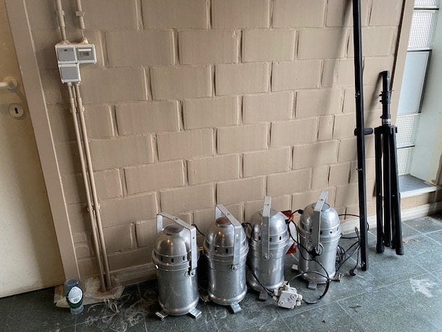 Theater lampen - industriële spots, Ophalen, Zo goed als nieuw, Metaal of Aluminium