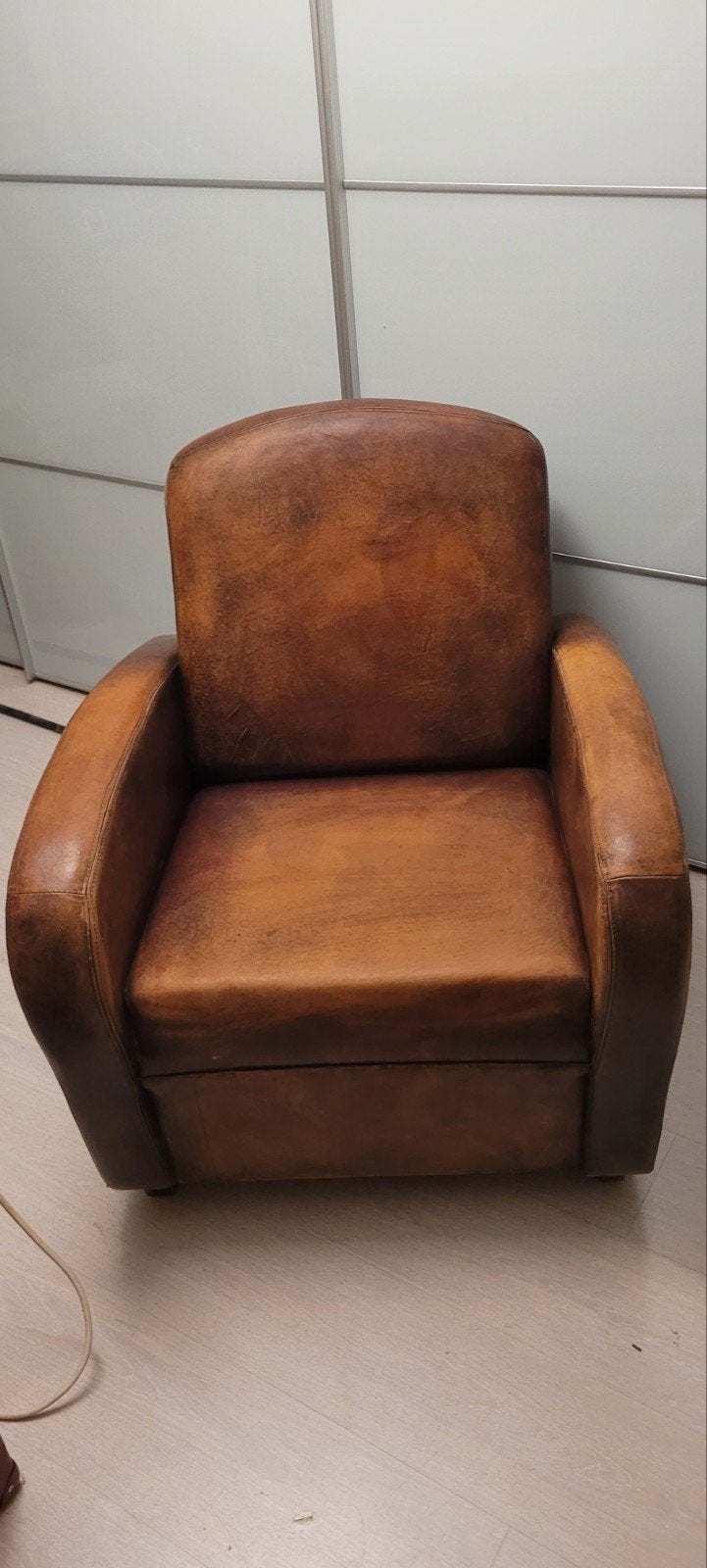 Lederen zetel, Huis en Inrichting, Fauteuils, Ophalen