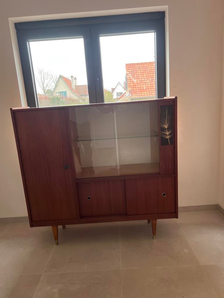Armoire vintage du milieu du siècle, Enlèvement, Comme neuf, Verre