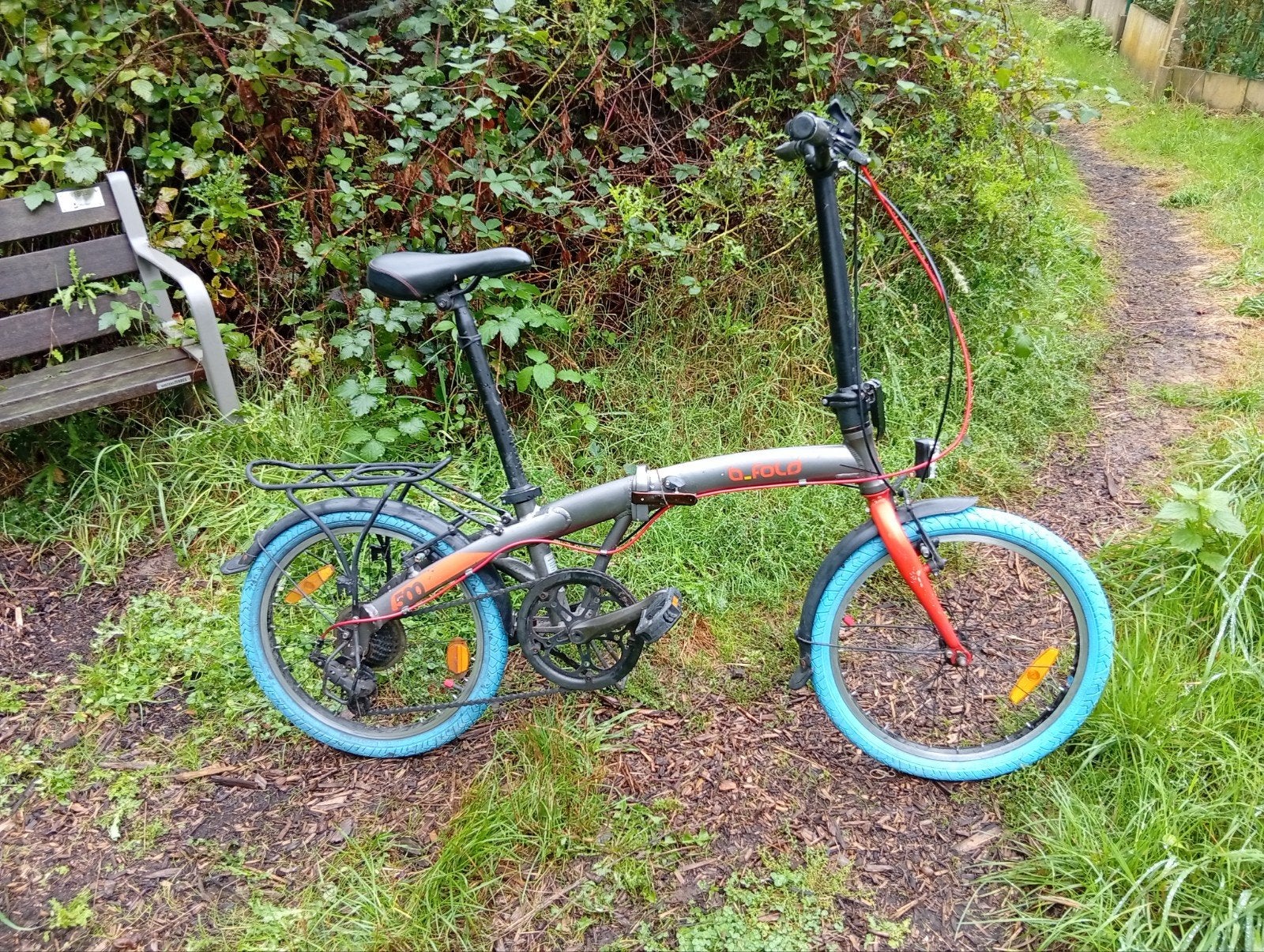 b-fold plooi fiets, Fietsen en Brommers, Ophalen, Gebruikt, Velgrem, Overige merken