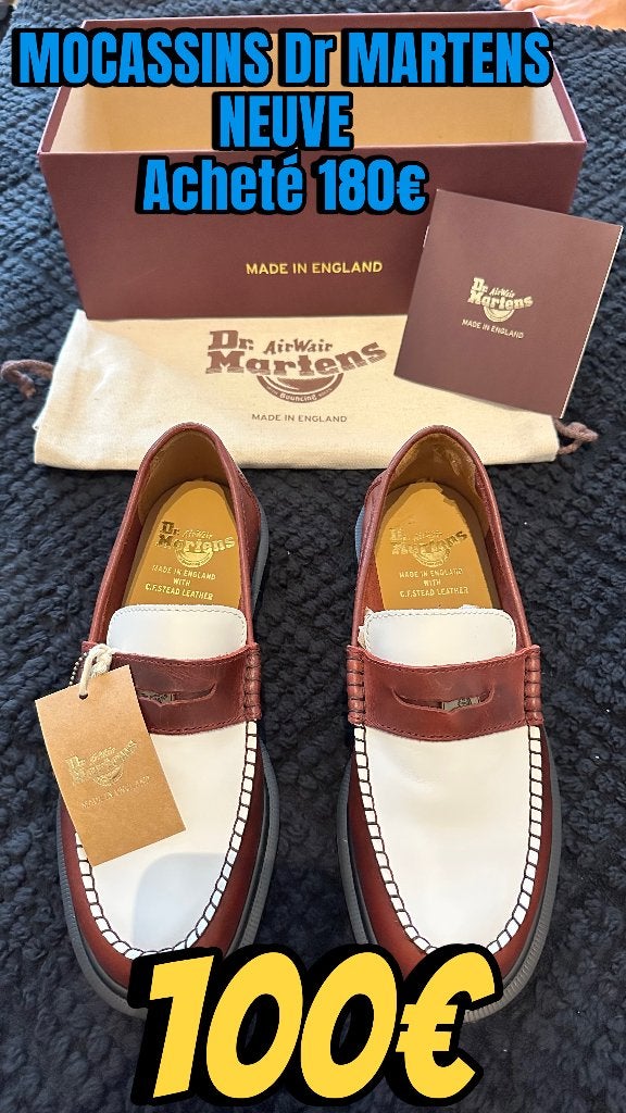 MOCASSINS Dr MARTENS NEUVES, Neuf, Espadrilles et Mocassins, Dr Martens, Brun