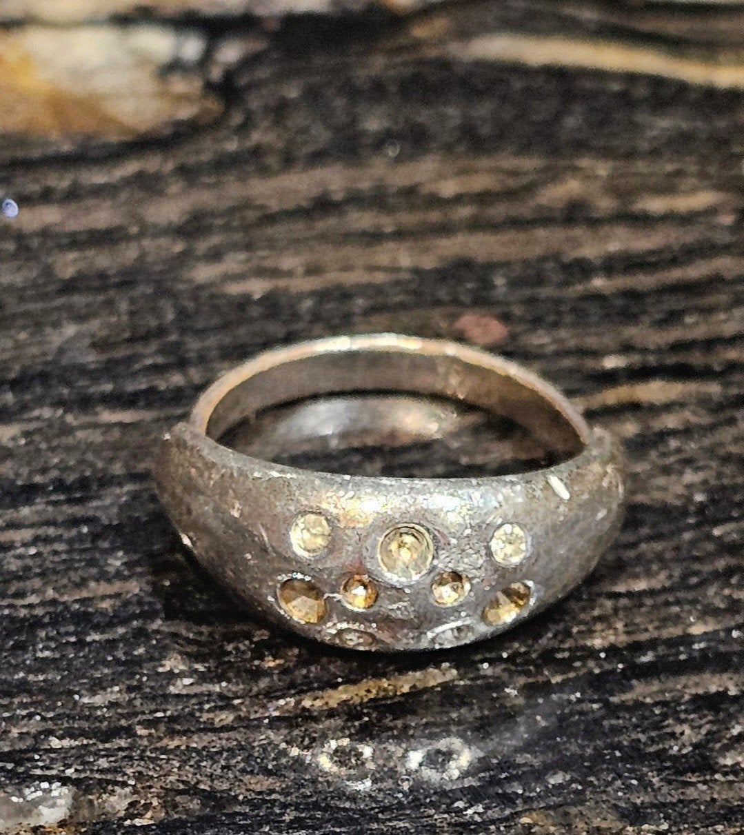 ZILVEREN RING MET STRASS, Nieuw, Ophalen of Verzenden, Dame of Heer, Zilver
