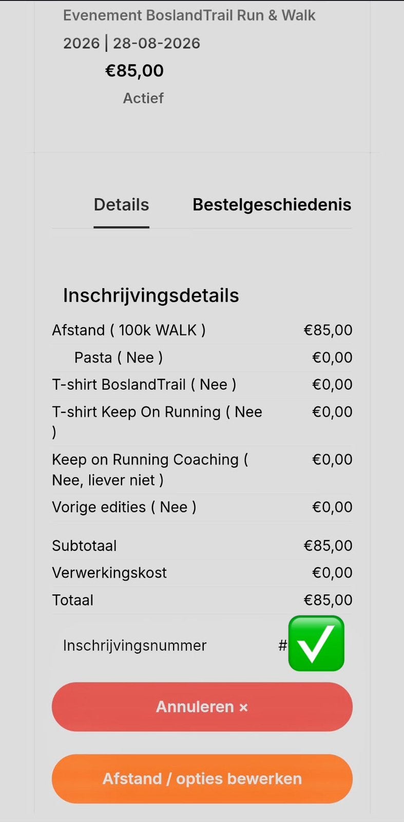 Boslandtrail: vrijdag 28 aug. 2026 te LOMMEL, Tickets en Kaartjes, Kortingen en Cadeaubonnen, Eén persoon