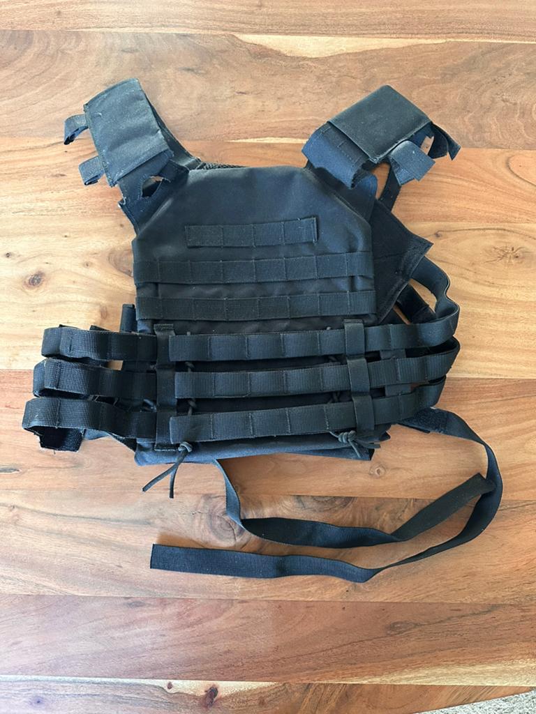 Zwarte plate carrier, Ophalen of Verzenden