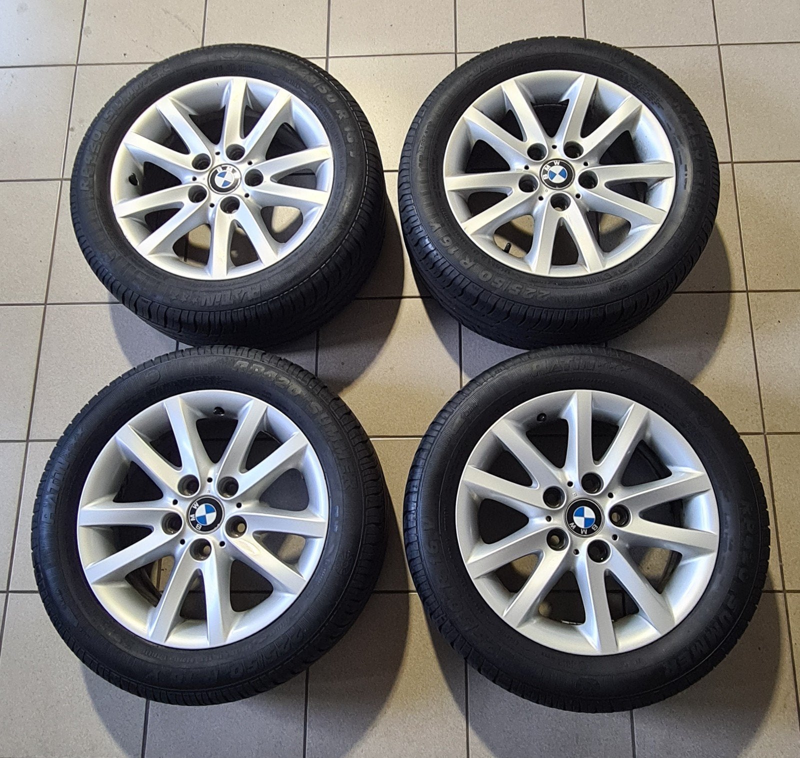 Ensemble de roues BMW d'origine, jantes et pneus, 16 pouces,, Pneus et Jantes, 16 pouces, Pneus été, Enlèvement