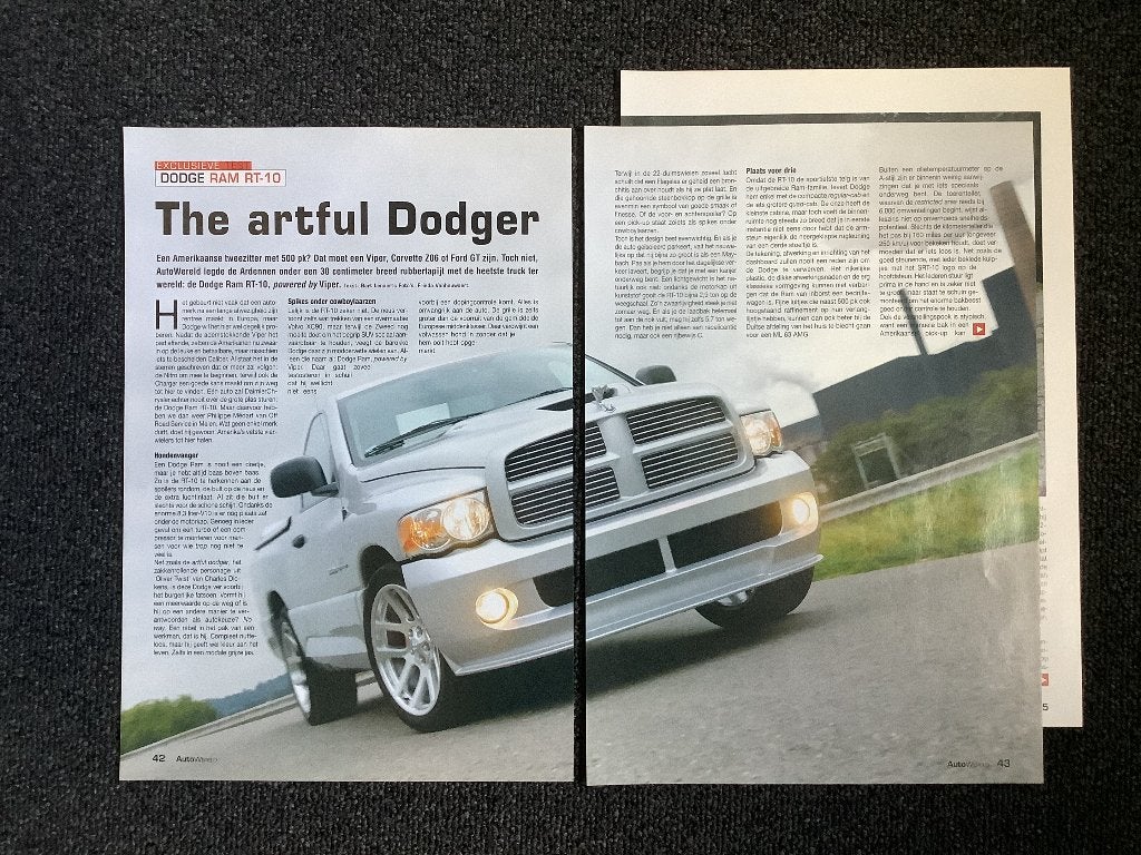 Artikel Dodge Ram RT-10, Boeken, Ophalen of Verzenden, Zo goed als nieuw, Overige merken