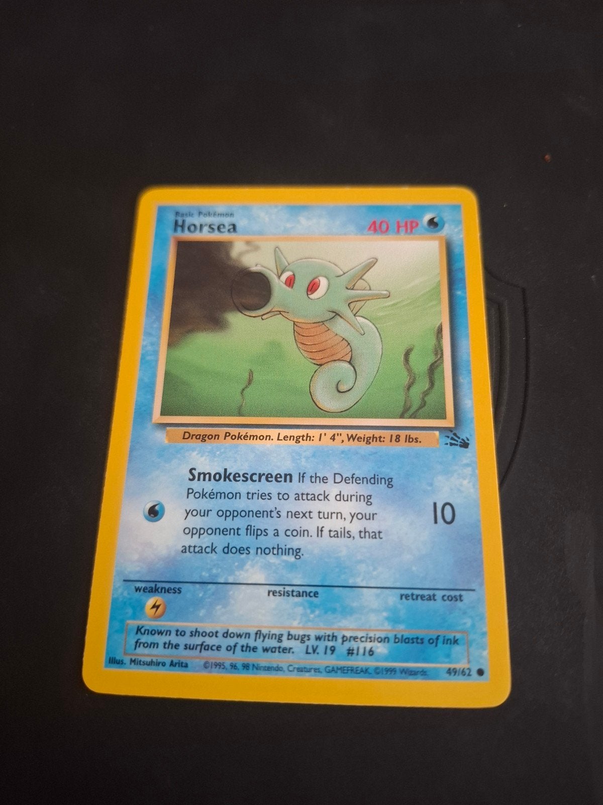 Pokémon Kaart Horsea 49/62 - Basis Pokémon, Ophalen of Verzenden