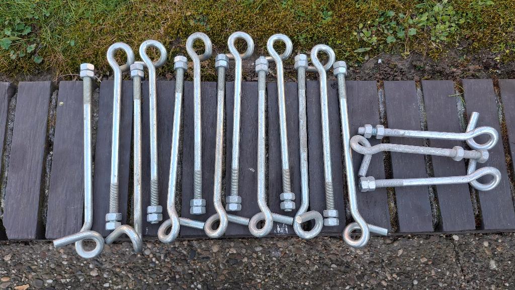 NIEUWE schommelhaak oogbout krulhaak zwenkhaak krulbout M12, Bricolage & Construction, Quincaillerie & Fixations, Enlèvement, Neuf