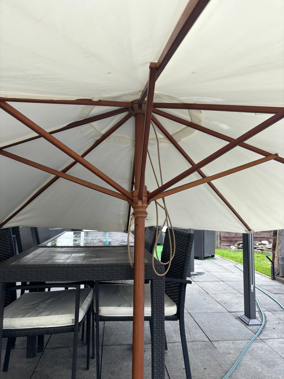 Grand parasol avec pied, Jardin & Terrasse, Étanche, Enlèvement, Parasol sur pied, Utilisé