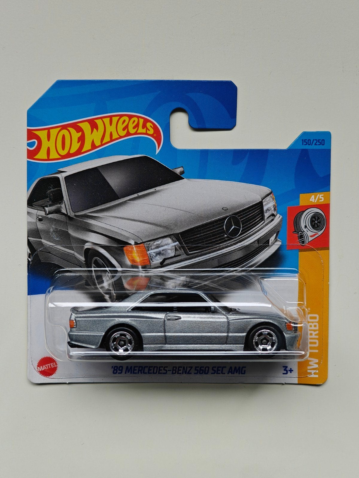 Hot Wheels '89 Mercedes-Benz 560 SEC AMG Grijs, Ophalen of Verzenden
