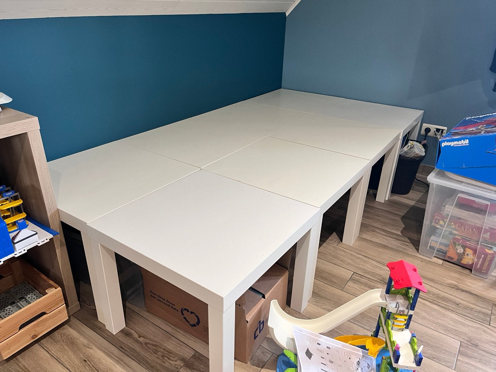 8 tafeltjes ikea LACK, Huis en Inrichting, Tafels | Bijzettafels, Ophalen, Zo goed als nieuw, Vierkant