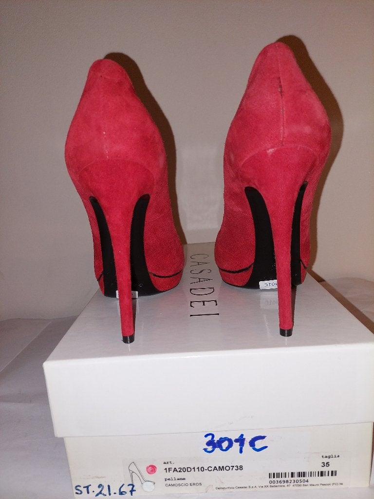 301C* Casadei - sexy roze schoenen leer met hoge hakken (35), Kleding | Dames, Schoenen, Pumps, Verzenden, Nieuw, Casadei