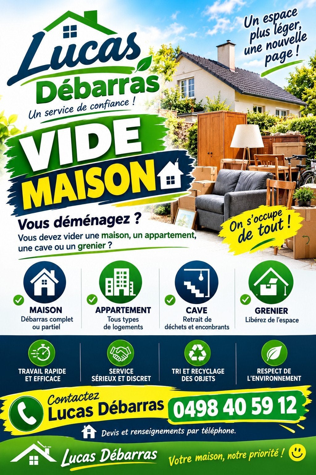 vide maison encombrants, Enlèvement ou Envoi