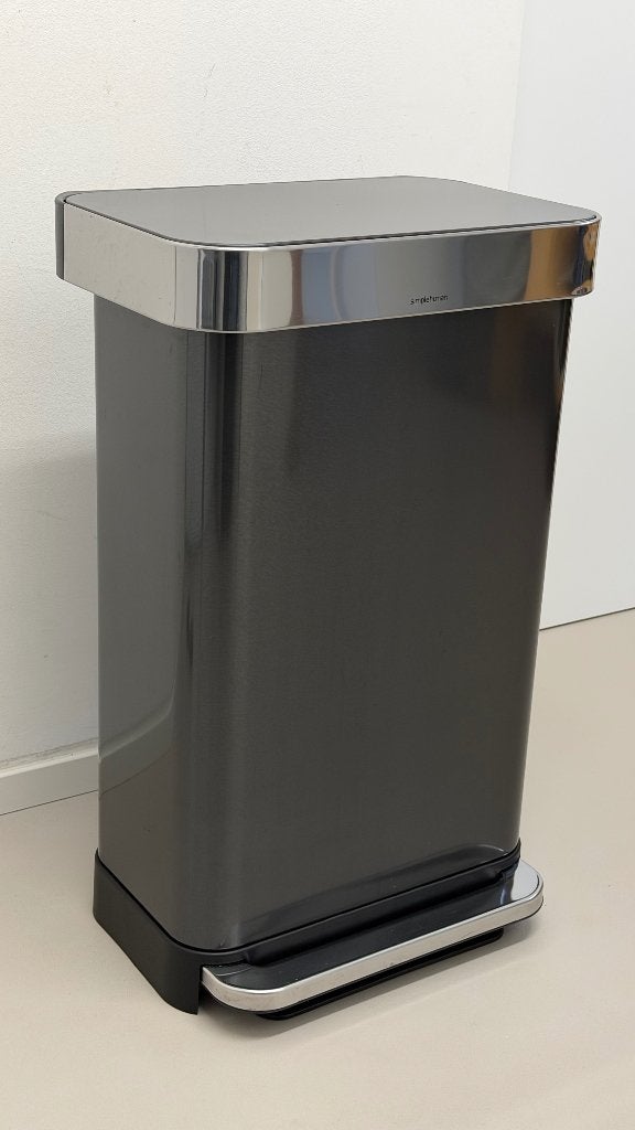 Simplehuman Rechthoekige Pedaalemmer 45L met Zakkenhouder, Maison & Meubles, Accessoires pour la Maison | Poubelles, Enlèvement