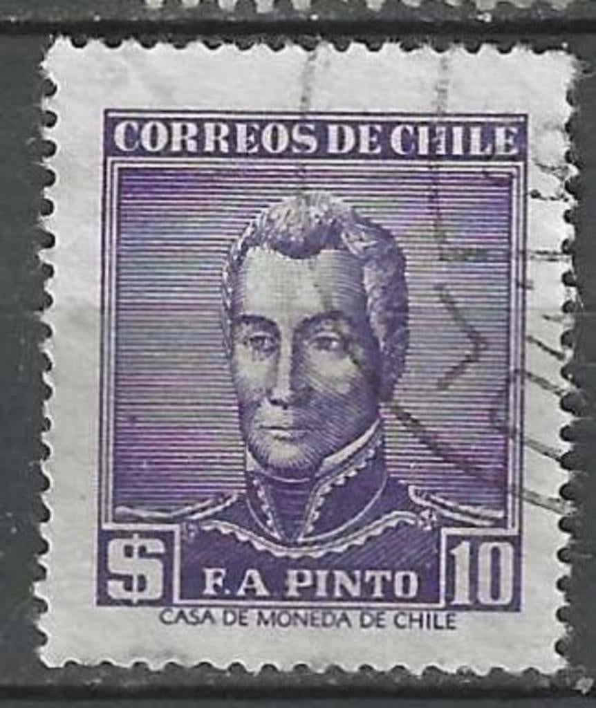 Chili 1958 - Yvert 270 - Generaal Pinto (ST), Verzenden, Gestempeld