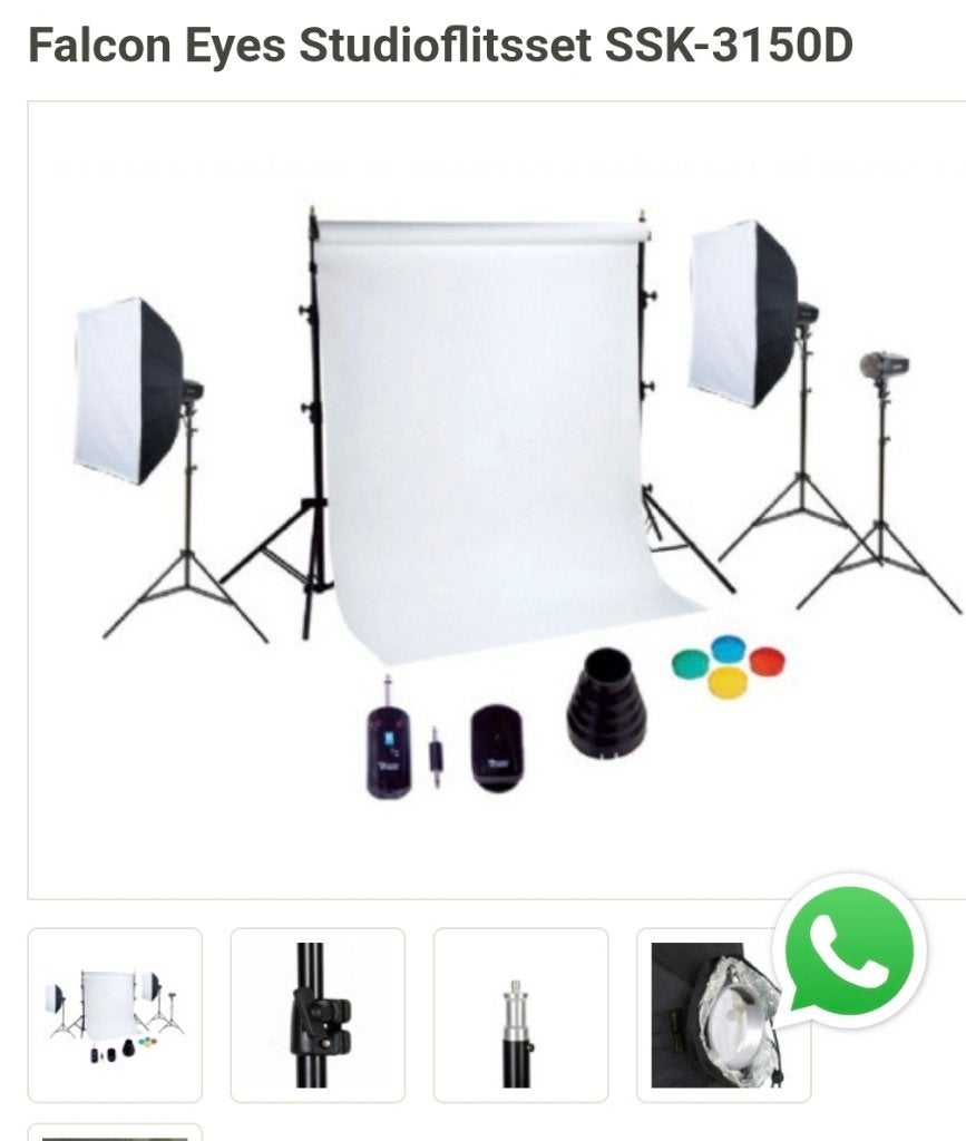 Studioflits set Falcon Eyes, Housse de transport incluse, Falcon Eyes, Comme neuf, Enlèvement
