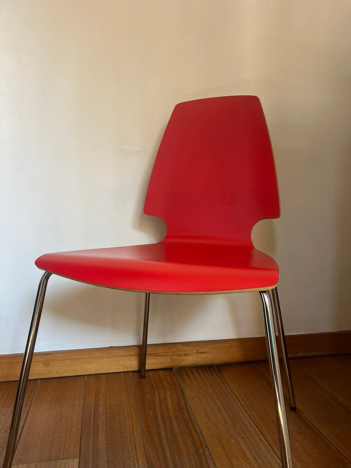 6 chaises rouge, Maison & Meubles, Rouge, Comme neuf, Enlèvement, Cinq, Six Chaises ou plus