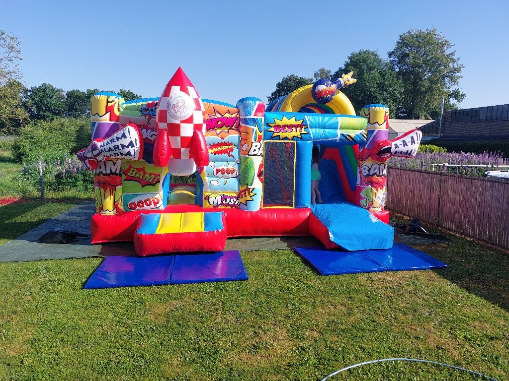 Multiplay springkasteel Comic, Ophalen, Gebruikt, Feestartikel
