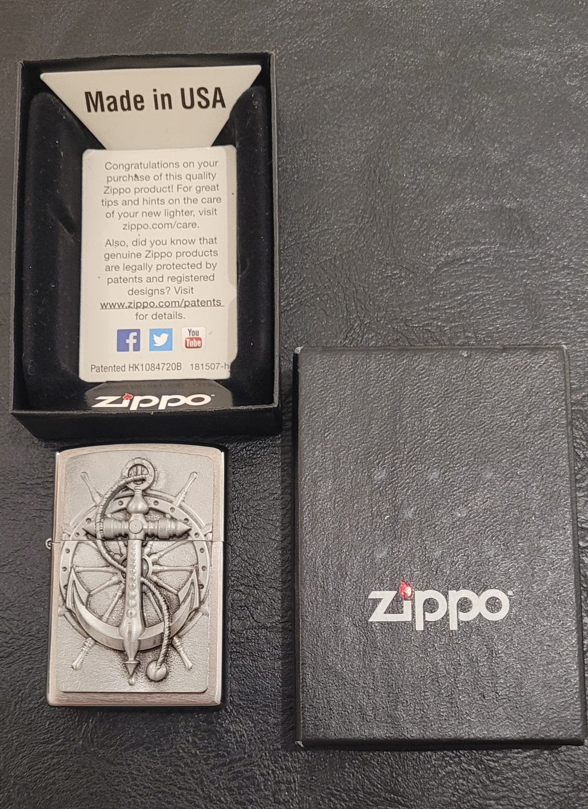 Briquet Zippo - Comprend 2 briquets supplémentaires gratuits, Collections, Enlèvement, Comme neuf, Briquet