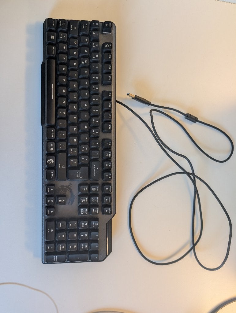 Mechanisch Toetsenbord MSI, Hot-swappable, MSI, Azerty, Comme neuf