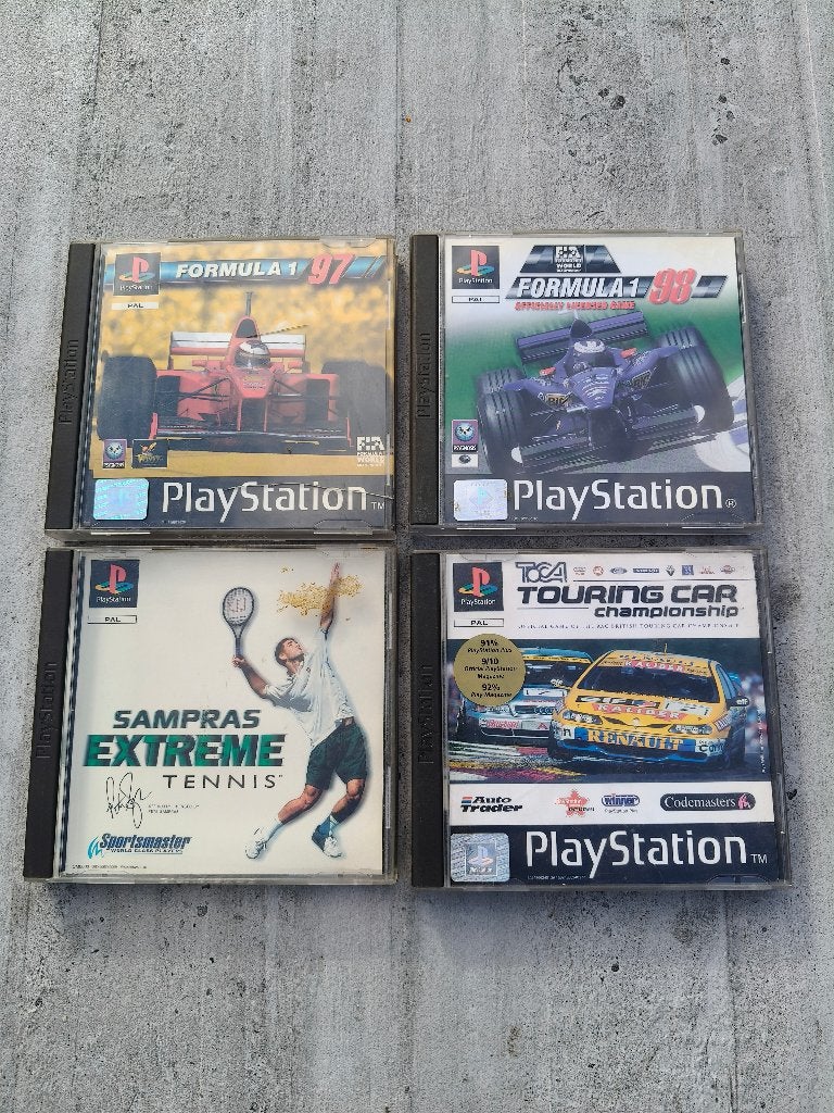 4 jeux PlayStation 1 avec promo PS1 Bridgestone Motorsport, Enlèvement ou Envoi, 1 joueur, Comme neuf, Course et Pilotage