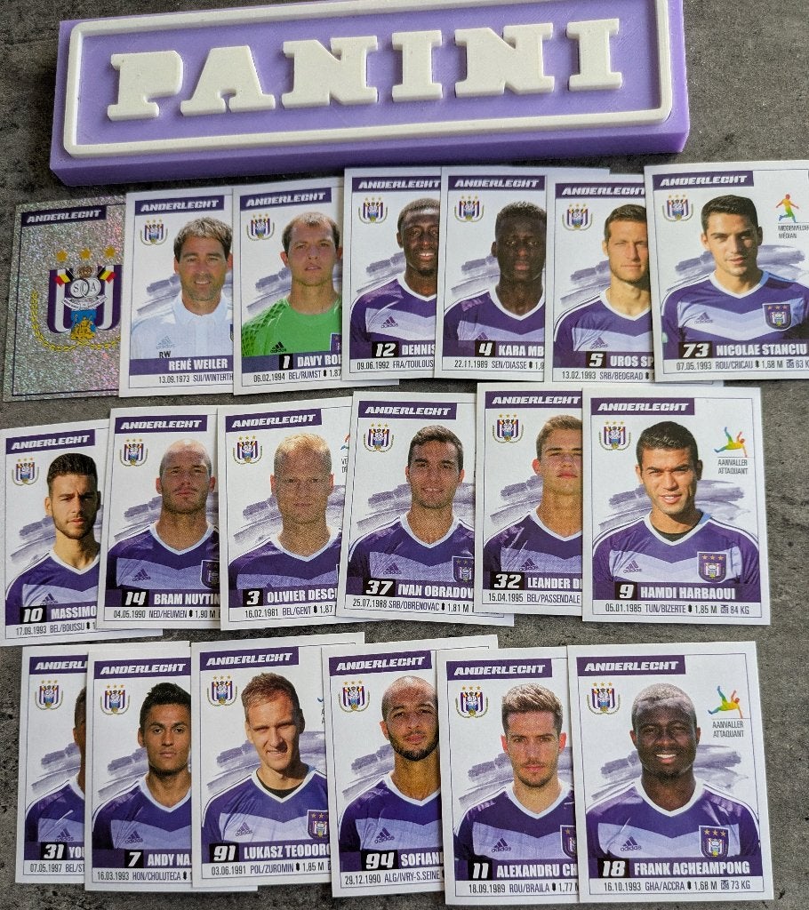 AUTOCOLLANTS PANINI FOOTBALL 2017 19 ANDERLECHT SC FOOTBALL, Enlèvement ou Envoi, Neuf