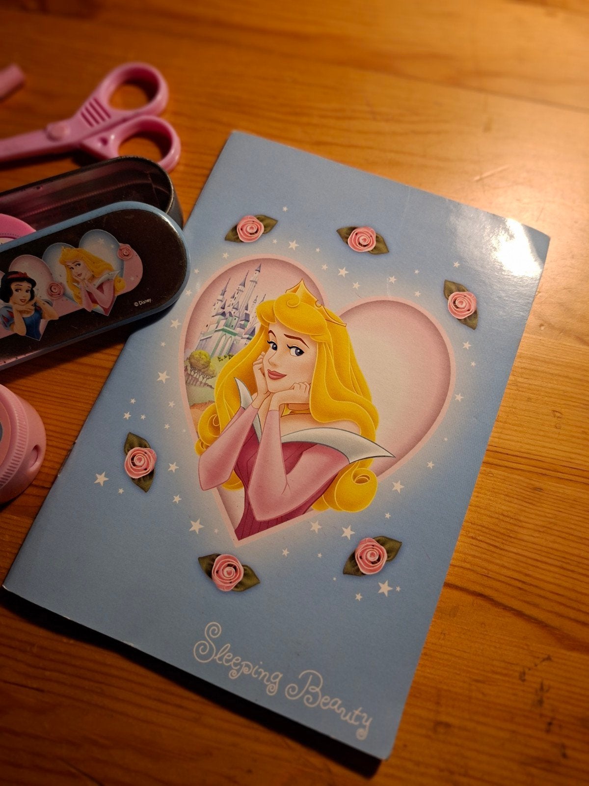 Ensemble d'écriture vintage Disney Princess avec sac à dos —, Collections, Enlèvement, Blanche-Neige ou Belle au Bois Dormant
