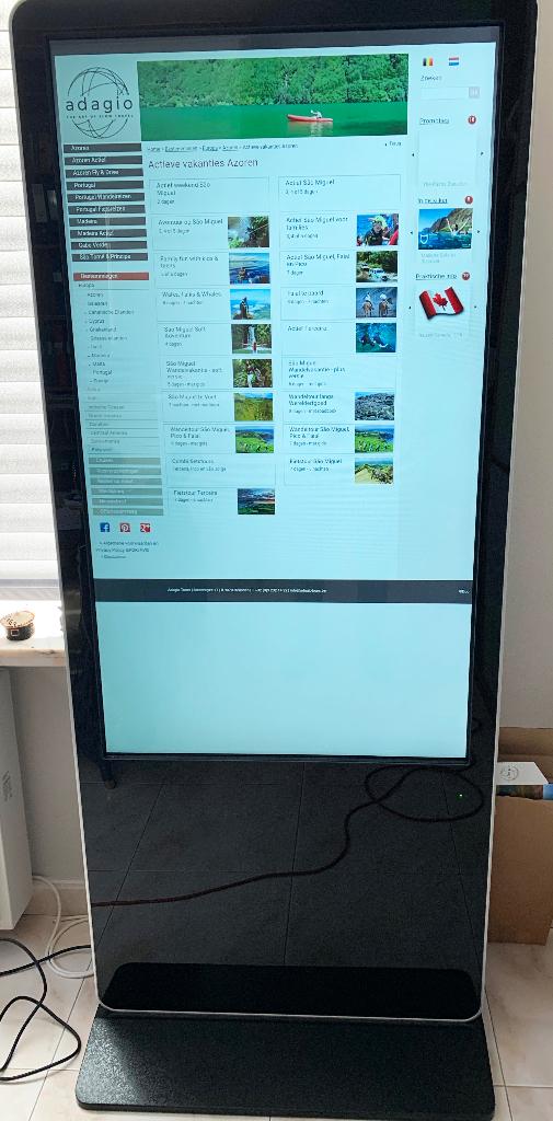 Display touchwall, Ophalen