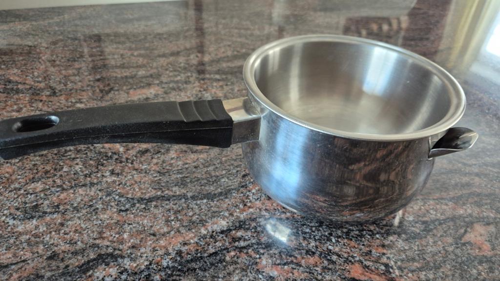 Casserole bain marie inox, Enlèvement, Comme neuf, Inox, Plaque céramique