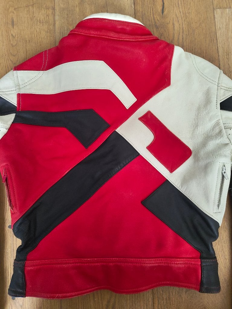 Vintage Lookwell Leather Racing Jacket, Motoren, Verzenden, Dames, Jas | leer, Lookwell