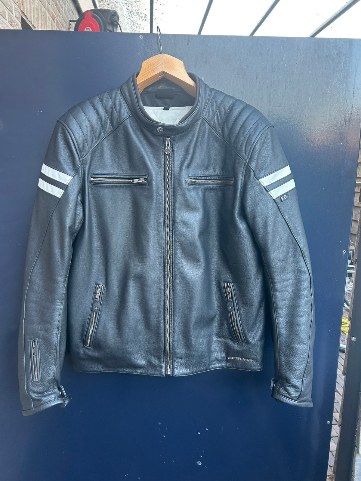 Mooie ledere segura retro jas., Ophalen