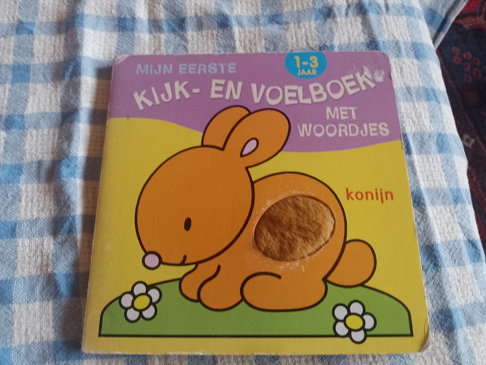 kijk en voelboek met woordjes konijn, Boeken, Ophalen of Verzenden