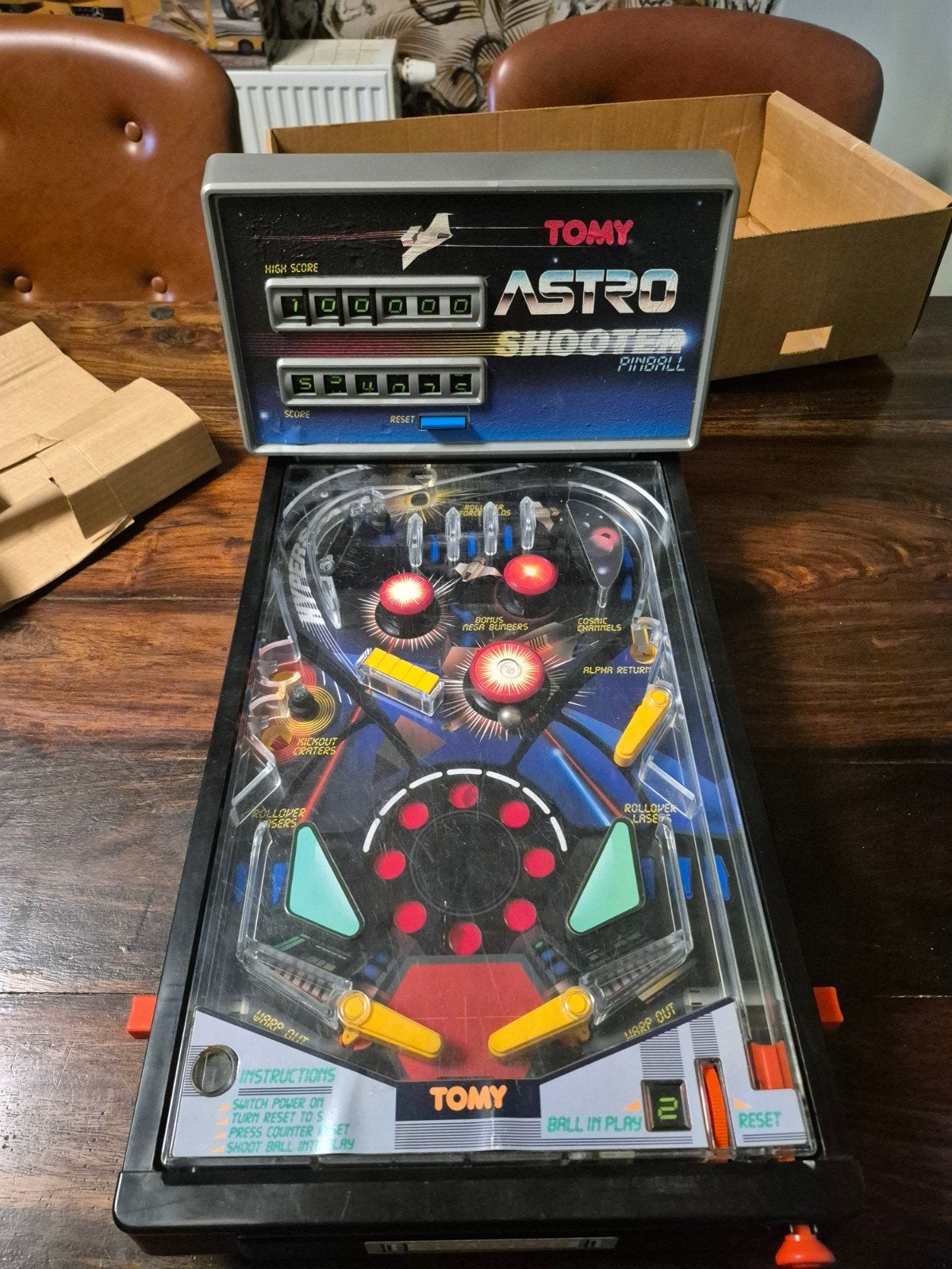 1983 : Tomy Astro Shooter, Enlèvement ou Envoi, Flipper (jeu)