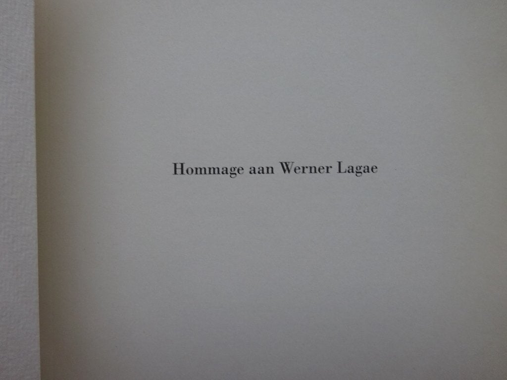 Hommage aan Werner Lagae, 1997 Zonnebeke, Ophalen of Verzenden, Gelezen, Schilder- en Tekenkunst