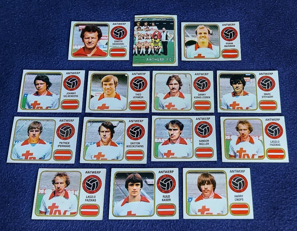 14 versch. Panini stickers voetbal ' FB 1981 - Antwerp FC ', Enlèvement ou Envoi, Neuf, Plusieurs autocollants
