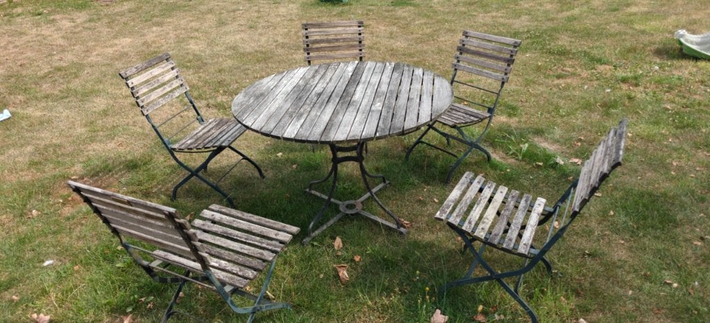 teak tuintafel, Tuin en Terras, Ophalen, Hout