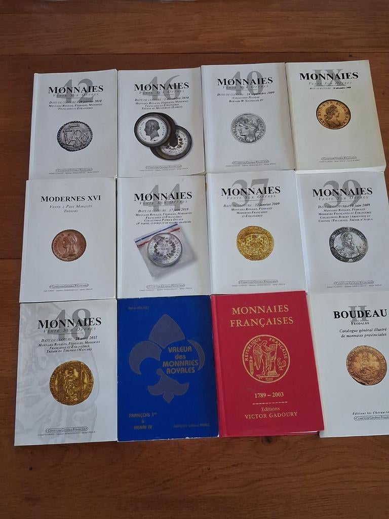 Gros lot de livres de numismatique française
