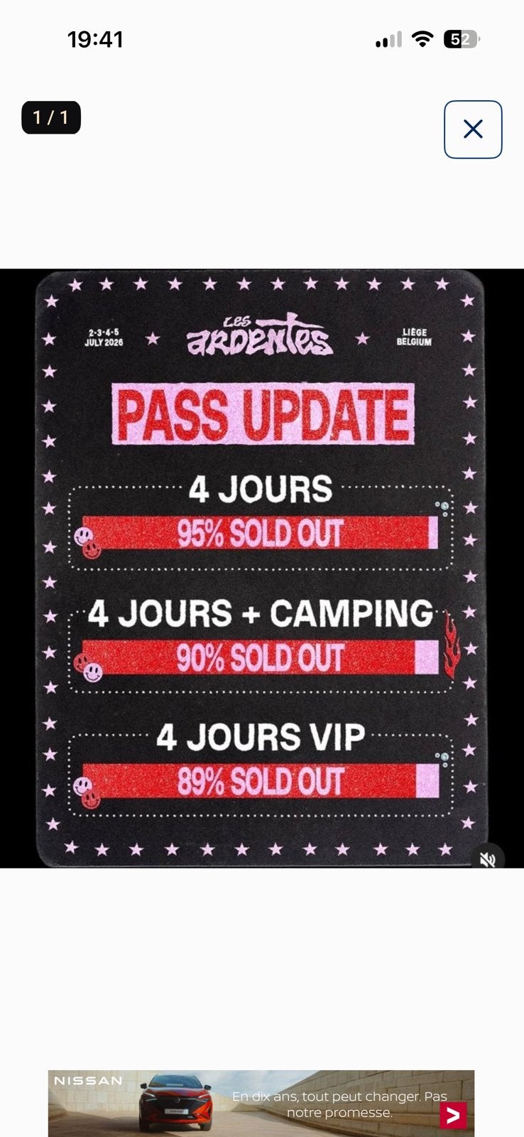 Les Ardentes 2026 Pass 4 jours, Tickets & Billets