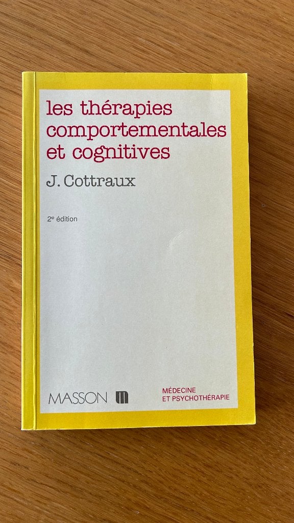 Les thérapies comportementales et cognitives – Cottraux, Enlèvement ou Envoi, Utilisé