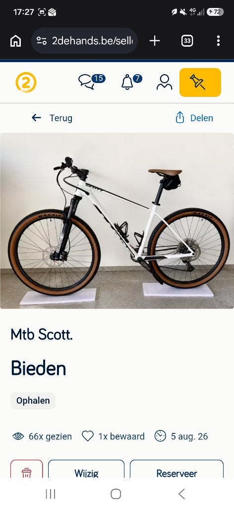 Mountainbike Scott, Fietsen en Brommers, Fietsen | Mountainbikes en ATB, Ophalen, Zo goed als nieuw, Heren, Overige merken