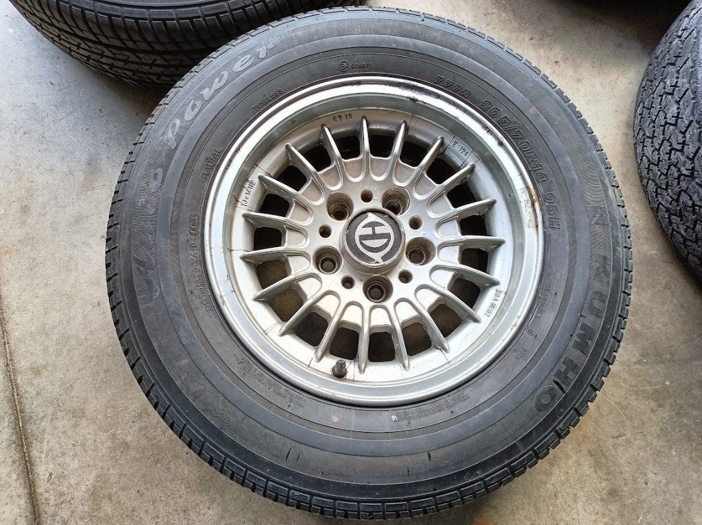 JEU DE ROUES CROWN CAP POUR BMW E24 NO TRX, 14 pouces, Pneus été, 205 mm, Pneu(s)