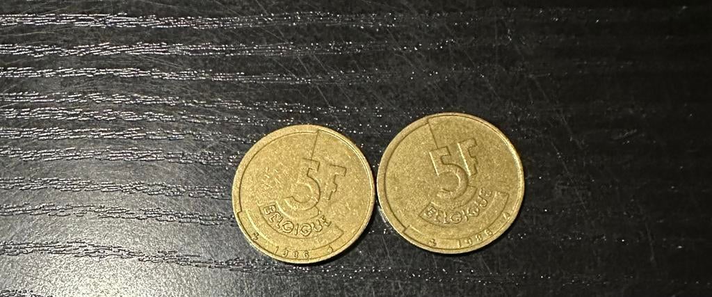 Belgische 5 franc muntjes, Postzegels en Munten, Munten | België, Ophalen, Brons, Setje