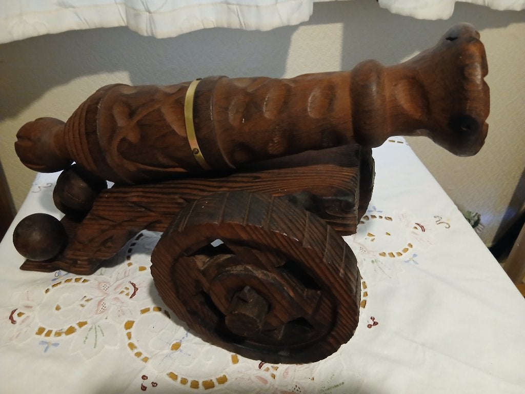 Petit canon en bois, Ophalen, Gebruikt